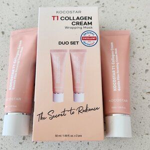 Kocostar T1 Collagen Face Cream to Film Wrapping Mask, 1.69 fl oz, 2-pack - NEW